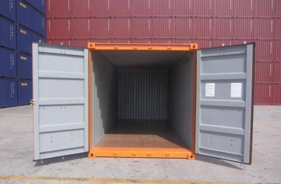 CONTENEDOR MARITIMO DE 20 PIES NARANJA - NUEVO